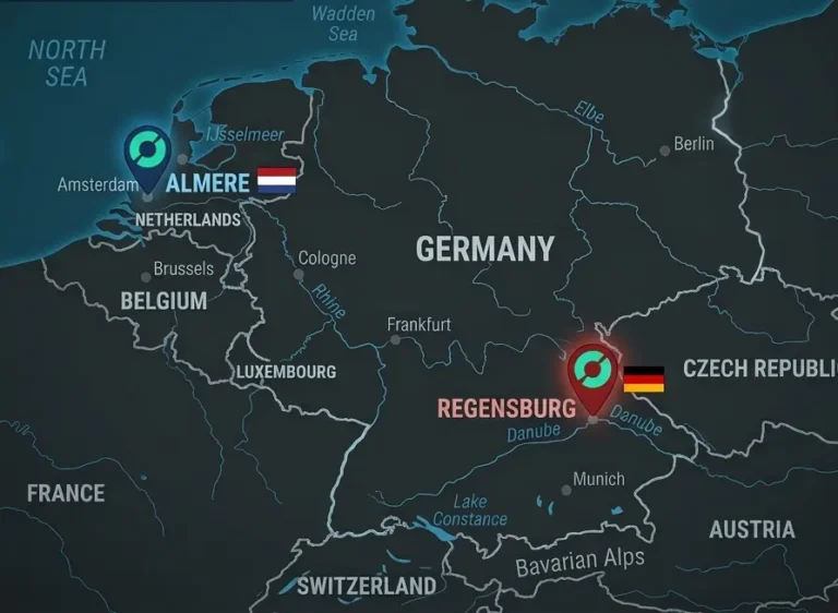 locations Almere , regensburg